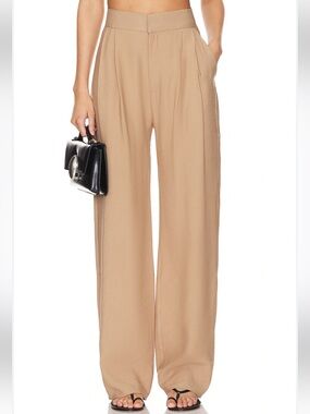 NONchalant Wide-Leg High-Rise Pants in Tan